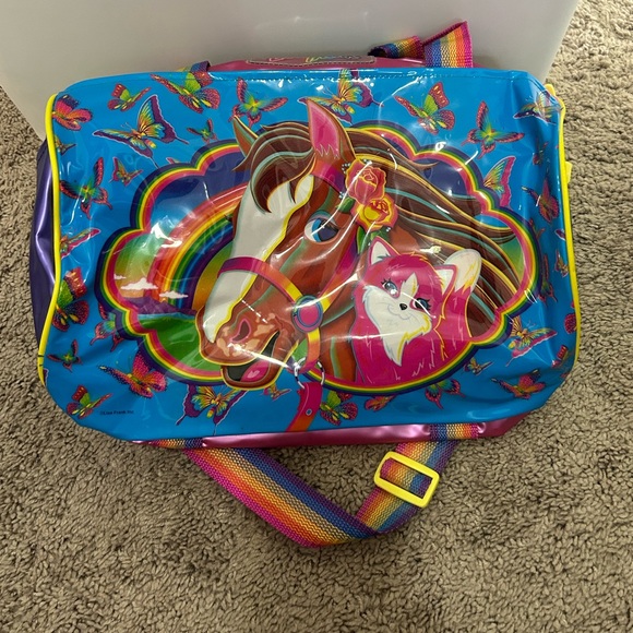 NWT Vintage Unused Condition Lisa Frank Rainbow Chaser Pink Cat Duffel Bag - Picture 1 of 13